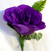 A purple Lisianthus, suit, Boutonnire